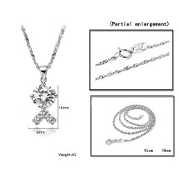 Zuverlässige Qualität Weibliche Platin Beschichtung Titan Halskette Mit Strass