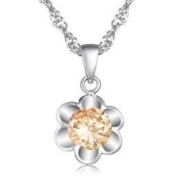 Die Königin Der Qualität Weibliche Reine Platin Beschichtung Titan Halskette Mit Diamant