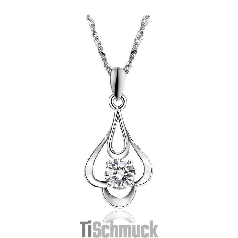 Qualität Und Quantität Gesichert Weibliche Platin Platinierung Titan Halskette Mit Diamant