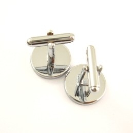 Runde Manschettenknöpfe Aus Titan Mit Sonne Und Mond