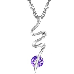 Bekannt Für Seine Hochwertige Damen-Halskette Aus Platiniertem Titan Mit Diamant