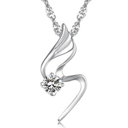 Zuverlässige Qualität Weibliche Platin Beschichtung Titan Halskette Mit Diamant