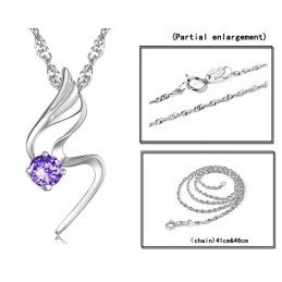 Zuverlässige Qualität Weibliche Platin Beschichtung Titan Halskette Mit Diamant