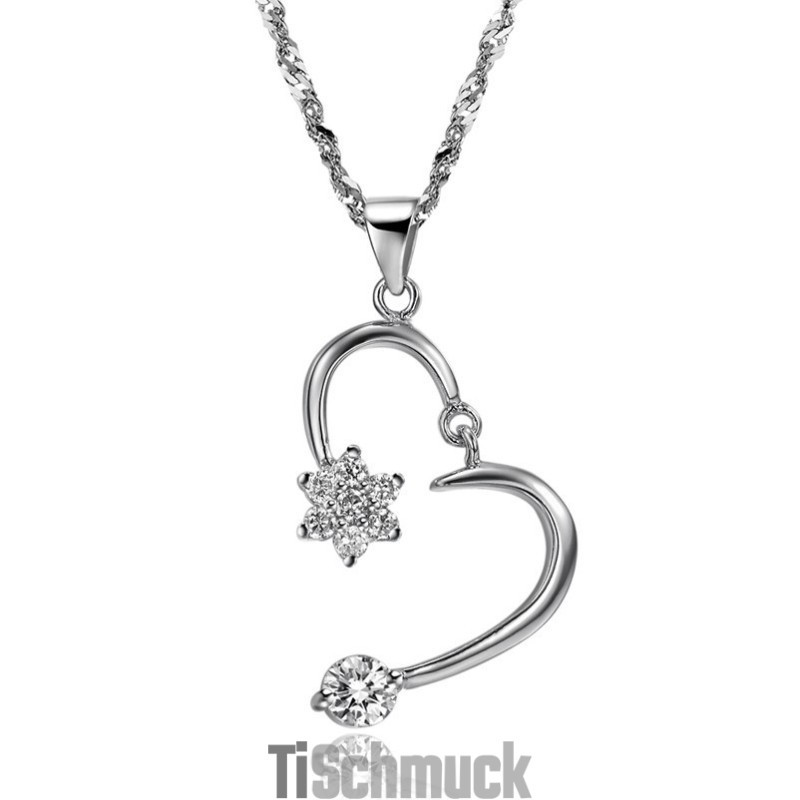 Qualität Und Quantität Gesichert Weibliche Platin Plating Titan Halskette Mit Strass