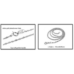 Qualität Und Quantität Gesichert Weibliche Platin Plating Titan Halskette Mit Strass