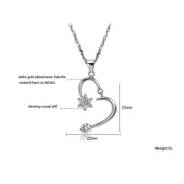 Qualität Und Quantität Gesichert Weibliche Platin Plating Titan Halskette Mit Strass