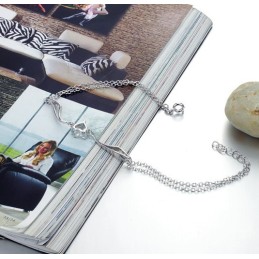 Der König Der Quantität Weibliches Platiniertes Titan-Fußkettchen