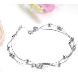 Hochwertiges Fußkettchen Aus Platiniertem Titan Für Damen