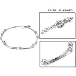 Hochwertiges Fußkettchen Aus Platiniertem Titan Für Damen