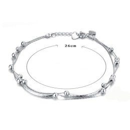 Hochwertiges Fußkettchen Aus Platiniertem Titan Für Damen
