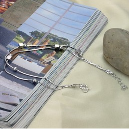 Zuverlässiger Ruf Weibliches Platiniertes Titan-Fußkettchen