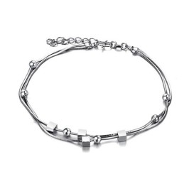 Zuverlässiger Ruf Weibliches Platiniertes Titan-Fußkettchen