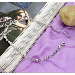 Hochwertiges Fußkettchen Aus Platiniertem Titan In Fischform Für Frauen