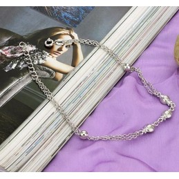 Hochwertiges Fußkettchen Aus Platiniertem Titan In Fischform Für Frauen