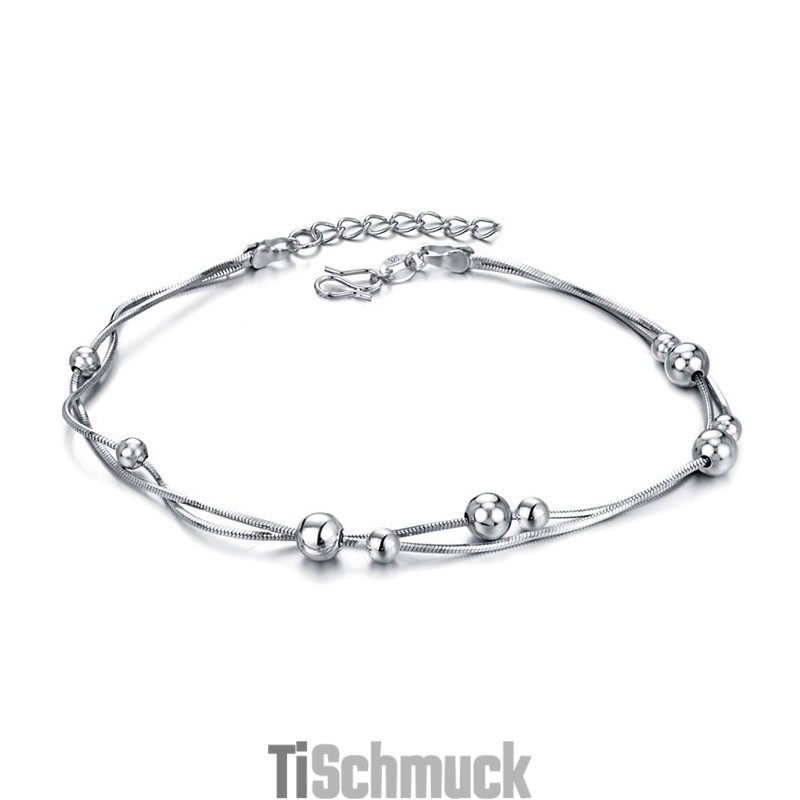 Die Königin Der Qualität Weibliche Schlange Platiniert Titan Fußkettchen