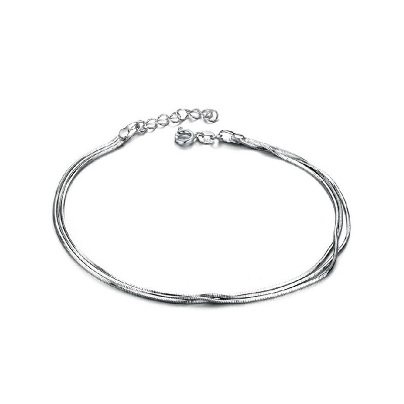 Stabile Qualität Weibliche Schlange Platin Platinierung Titan Fußkettchen