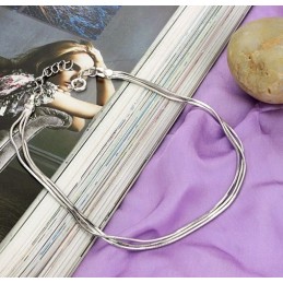 Stabile Qualität Weibliche Schlange Platin Platinierung Titan Fußkettchen