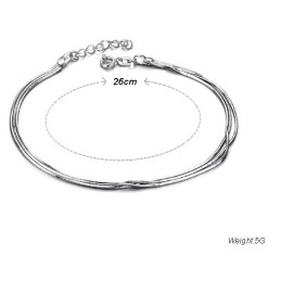 Stabile Qualität Weibliche Schlange Platin Platinierung Titan Fußkettchen