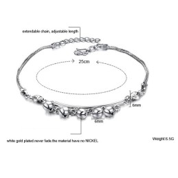 Qualität Und Quantität Gesichert Weibliche Glocke Form Platin Platinierung Titan Fußkettchen