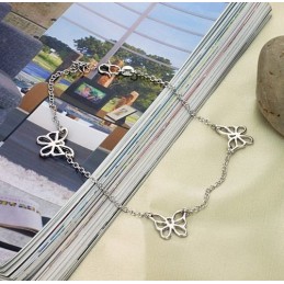 Qualität Und Quantität Gesichert Weibliche Schmetterling Muster Platin Platinierung Titan Fußkettchen