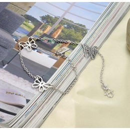 Qualität Und Quantität Gesichert Weibliche Schmetterling Muster Platin Platinierung Titan Fußkettchen