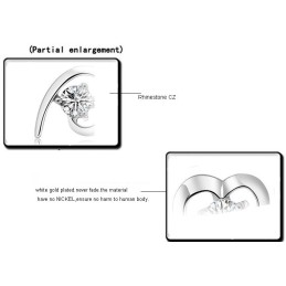 Stabile Qualität Weibliche Platin Überzug Titan Ohrringe Mit Strass