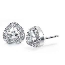 Um Im In- Und Ausland Ein Hohes Ansehen Zu Genießen Weibliche Platinierte Titanohrringe Mit Diamant