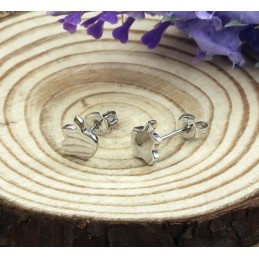 Einfach Zu Verwendende Weibliche Ohrringe In Apfelform Aus Platiniertem Titan