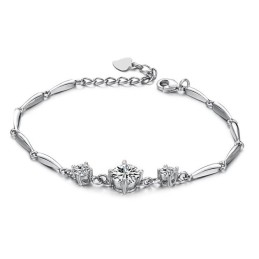 Stabile Qualität Weibliche Platin Beschichtung Titan Armband Mit Diamant