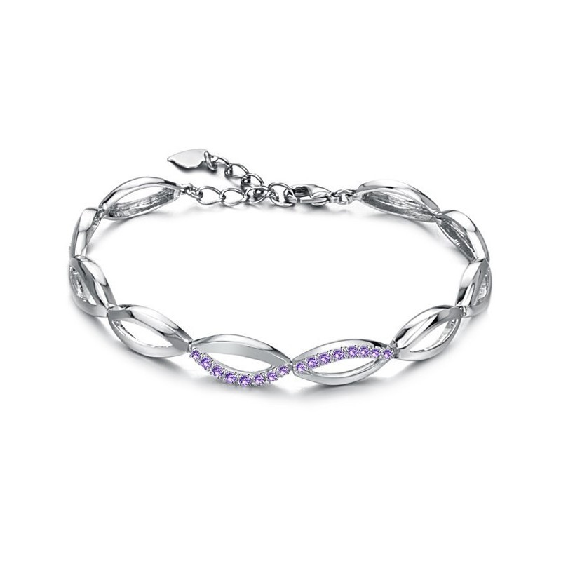 Komplett In Spezifikationen Weibliche Platin Beschichtung Titan Armband Mit Diamant