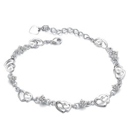 Einfach Zu Verwendendes Weibliches Sweetheart-Armband Aus Platiniertem Titan