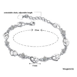 Einfach Zu Verwendendes Weibliches Sweetheart-Armband Aus Platiniertem Titan