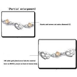 Einfach Zu Verwendendes Weibliches Sweetheart-Armband Aus Platiniertem Titan