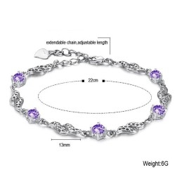 Ausgezeichnete Qualität Weibliche Hohl Platin Überzogen Titan Armband Mit Diamant