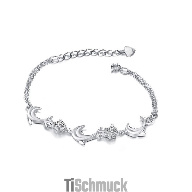 Qualität Und Quantität Gesichert Weibliche Delphin Form Platin Platinierung Titan Armband Mit Kristall Qualität Und Quantität Gesichert Weibliche Delphin Form Platin Platinierung Titan Armband Mit Kristall