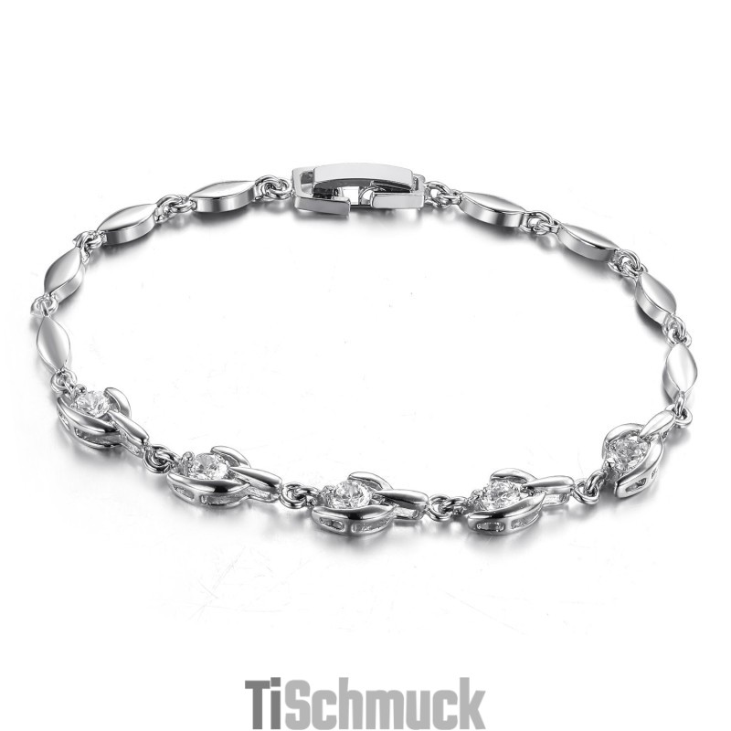 Einfach Zu Verwendendes Damenarmband Aus Platiniertem Titan