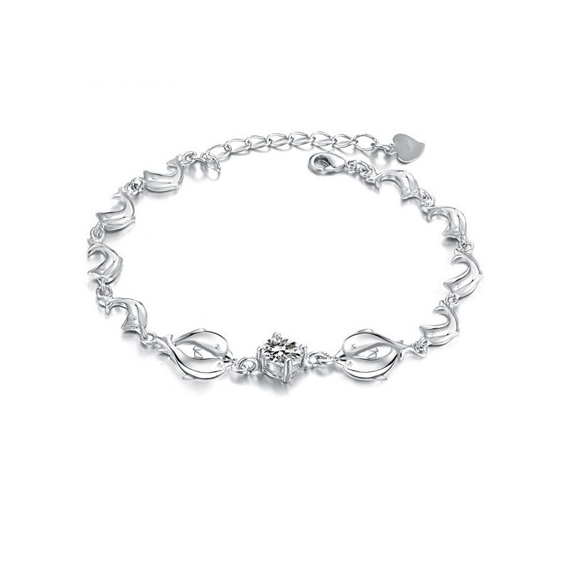 Die Königin Der Qualität Weibliches Delfin-Förmiges Platin-Beschichtetes Titan-Armband