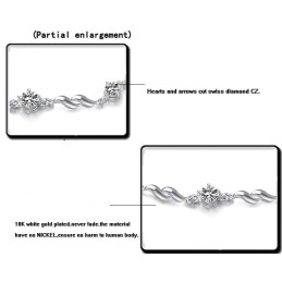 Qualität Und Quantität Gesichert Weibliche Lila Platin Beschichtung Titan Armband Mit Diamant