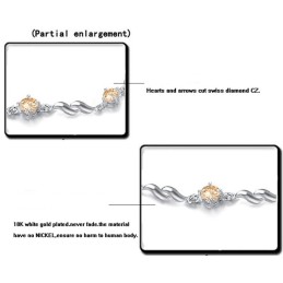 Qualität Und Quantität Gesichert Weibliche Lila Platin Beschichtung Titan Armband Mit Diamant