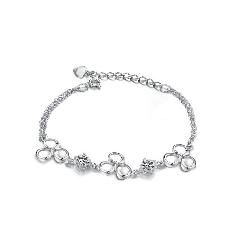 Hochwertiges Damen-Titanarmband Mit Platinbeschichtung Und Violettem Kristall