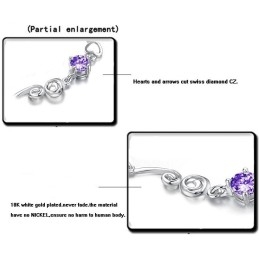Hochwertiges Weibliches Lila Platiniertes Titanarmband Mit Diamant