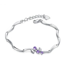 Zuverlässiges Qualitäts-Titanarmband Mit Platinbeschichtung Für Damen Mit Strass