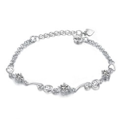 Qualität Und Quantität Gesichert Weibliche Platin Plating Titan Armband Mit Strass