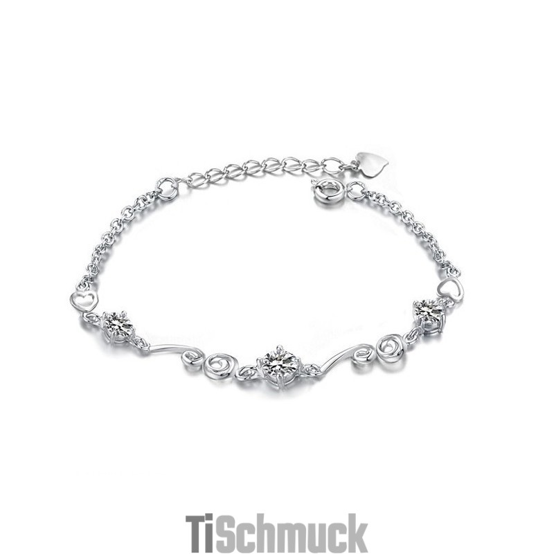 Qualität Und Quantität Gesichert Weibliche Platin Plating Titan Armband Mit Strass