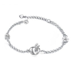 Zuverlässiger Ruf Weibliches Hohles Platin-Plattierungs-Titanarmband Mit Strass