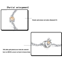 Zuverlässiger Ruf Weibliches Hohles Platin-Plattierungs-Titanarmband Mit Strass