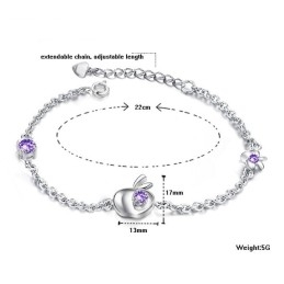 Zuverlässiger Ruf Weibliches Hohles Platin-Plattierungs-Titanarmband Mit Strass