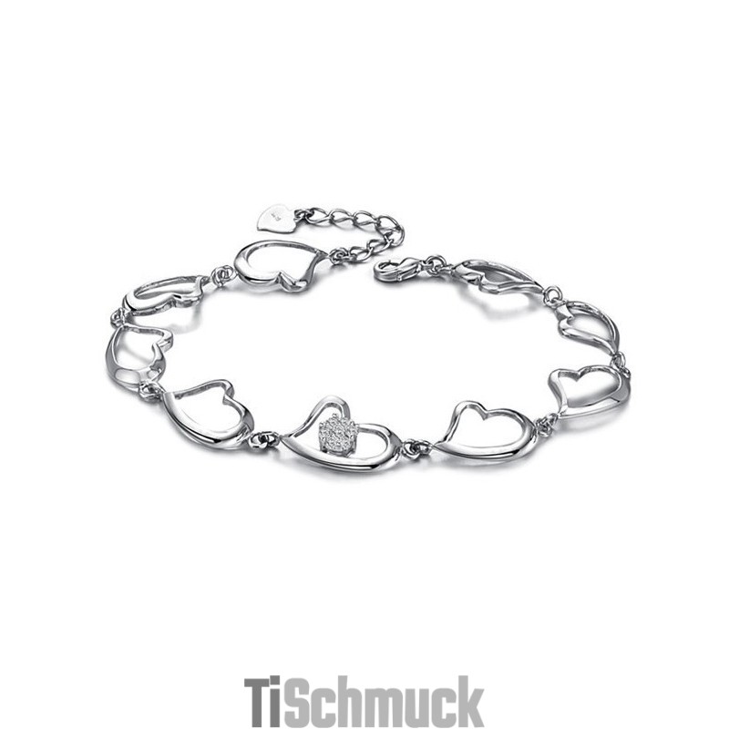 Qualität Und Quantität Gesichert Weibliche Sweetheart Platin Platinierung Titan Armband Mit Diamant