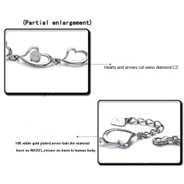 Qualität Und Quantität Gesichert Weibliche Sweetheart Platin Platinierung Titan Armband Mit Diamant