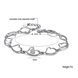 Qualität Und Quantität Gesichert Weibliche Sweetheart Platin Platinierung Titan Armband Mit Diamant